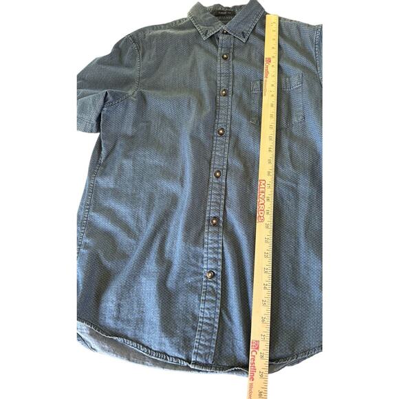 St Johns Bay Men's Medium Blue Button Up Short Sleeve Summer Preppy Outdoor - Picture 7 of 7